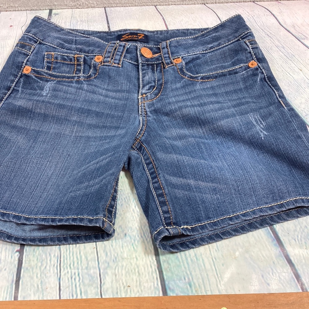 Seven7 Blue Denim Jean Shorts